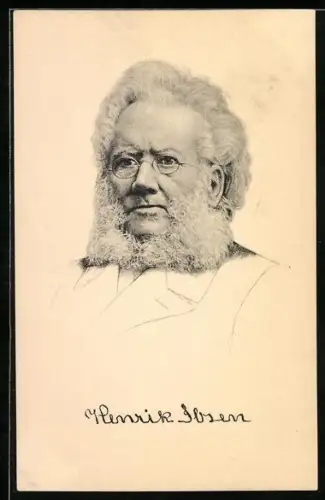 AK Porträt von Henrik Ibsen (1828-1906)