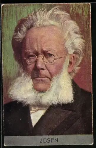Künstler-AK Portrait des norwegischen Schriftstellers Ibsen