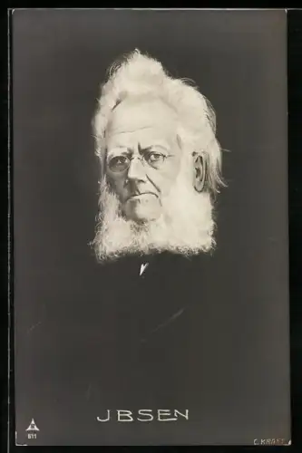 AK Portrait von Ibsen mit weissem Bart