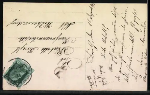 AK Grusskarte vom 11.12.1913, Portrait junge Frau, Datumsstempel