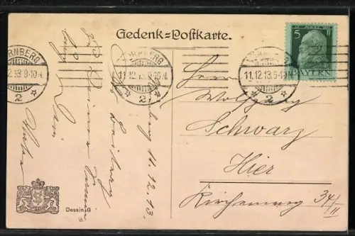 AK Zur Erinnerung an das Datum 11. 12. 13