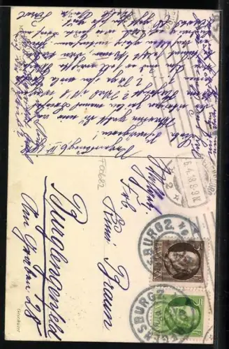 Künstler-AK Pauli Ebner: Ach wenn es doch immer so bliebe, zwei Kinder sitzen auf der Bank vor dem Haus