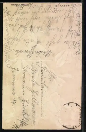 Künstler-AK Catharina Klein: Violette und weisse Blumen