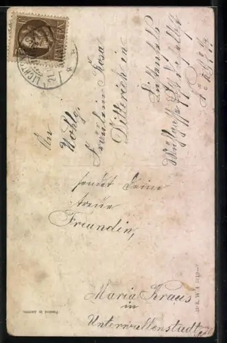 Künstler-AK Kränzle: Maria mit Kind und Engelchen mit Mandoline, Weihnachtsgruss