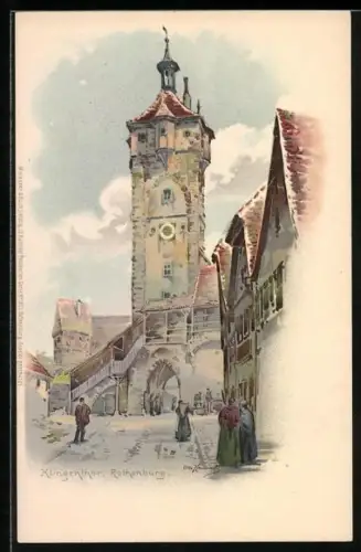 Künstler-AK Otto Hammel: Rothenburg ob der Tauber, Klingenthor