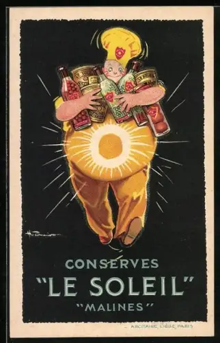 Künstler-AK Konserven-Reklame, Concerves Le Soleil Malines