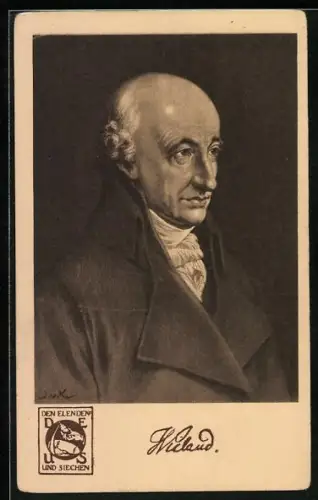 Künstler-AK Porträt Dichter Christoph Martin Wieland