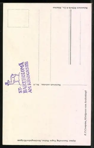 Künstler-AK Edward Theodore Compton: Königssee vom Achenkopf