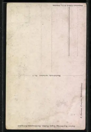 Künstler-AK Edward Harrison Compton: Hohensalzburg vom Hang aus gesehen