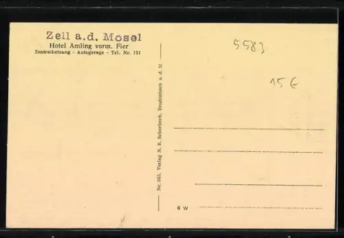 AK Zell a. d. Mosel, Hotel Amling vorm. Fier