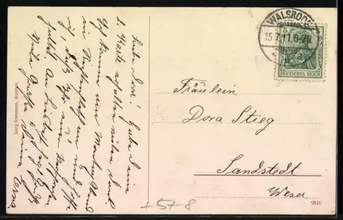 AK Walsrode, Ortsansicht aus der Vogelschau, drei Margeritenblüten, Blumentag