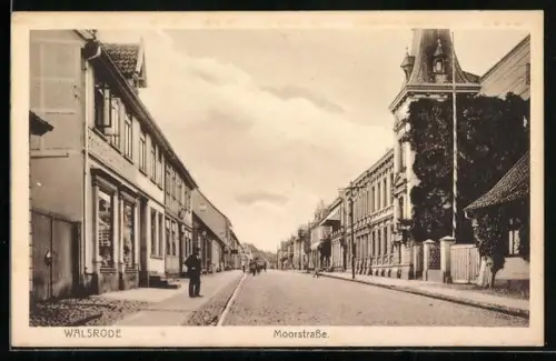 AK Walsrode, Moorstrasse mit Geschäften