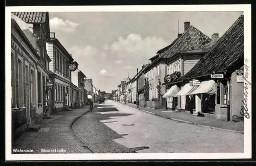 AK Walsrode, Moorstrasse mit Zigarrengeschäft
