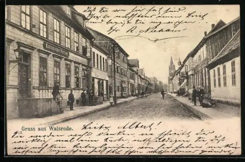 AK Walsrode, Kaiserliches Postamt, Blick auf die Kirche