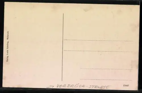 AK Walsrode-Vorbrück, Strassenpartie mit kleinen Häuschen