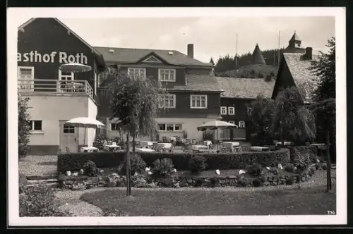 AK Dreis-Tiefenbach, Gasthaus Emil Roth, Frontalansicht mit Anlagen