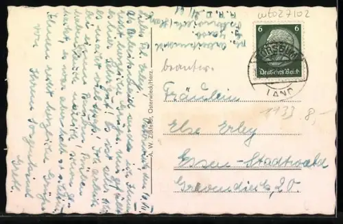 AK Osterwieck, alte Fachwerkhäuser in der Nicolaistrasse