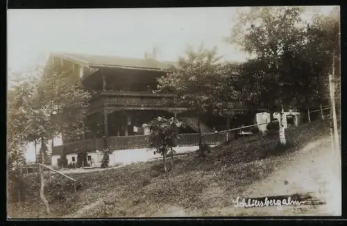 Foto-AK Schliersee, Gasthof Schliersbergalm
