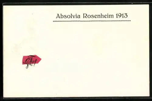 Präge-AK Rosenheim, Absolvia 1913, Studentenwappen
