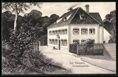 AK München-Hartmannshofen, Gasthaus Kgl. Fasanerie