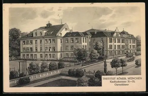 AK München, Institut Römer, Kaulbachstrasse 31-33, Gartenhäuser