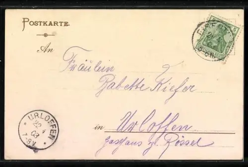 AK Affenthal, Gasthaus zum Auerhahn, Bes. A. Schön, Jubiläumsthurm