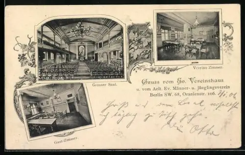 AK Berlin-Kreuzberg, Ev. Vereinshaus in der Oranienstrasse 106