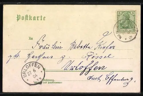 Lithographie Lauf / Baden, Rathaus, Schule, Gasthof Zum Rössl, Kirche, Totalansicht