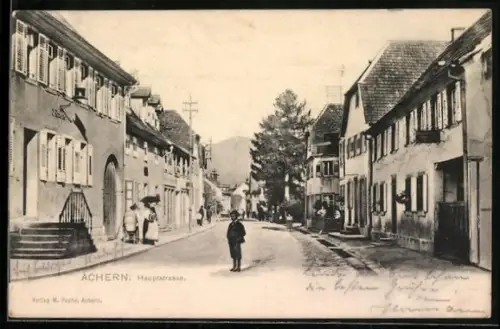 AK Achern, Teilansicht mit Hauptstrasse