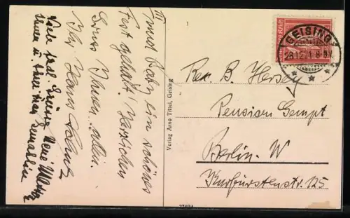 AK Geising i. Erzgeb., Hotel Stadt Dresden, Bes. Richard Schramm