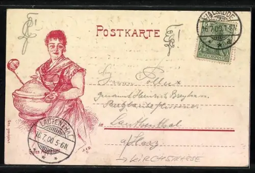 AK Walsrode, Kolonialwarenhandlung in der Kirchstrasse