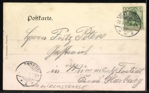 AK Walsrode, Geschäft von S. Seckel in der Kirchstrasse