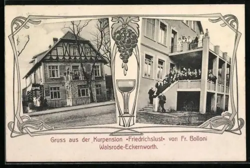 AK Walsrode-Eckernworth, Hotel Kurpension Friedrichslust, Bes. Fr. Bolloni