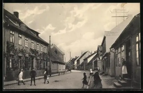 AK Walsrode, Moorstrasse mit Uhrengeschäft R. Kappe