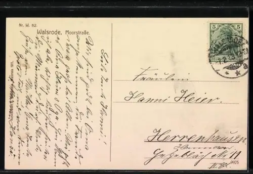 AK Walsrode, Moorstrasse mit Uhrengeschäft R. Kappe