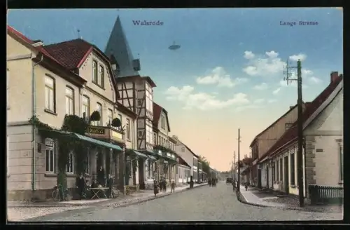 AK Walsrode, Lange Strasse mit Müller`s Hotel