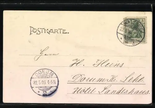 AK Walsrode, Langestrasse mit neuem Rathaus und Geschäften