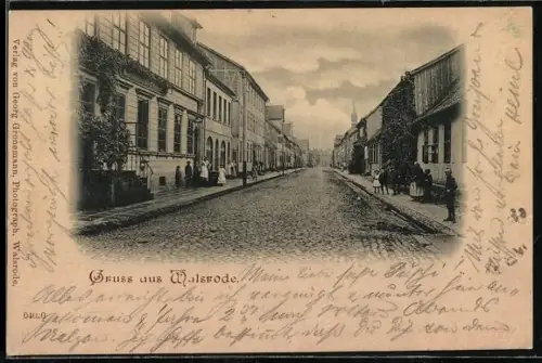 AK Walsrode, Kaiserliches Postamt mit Strassenpartie