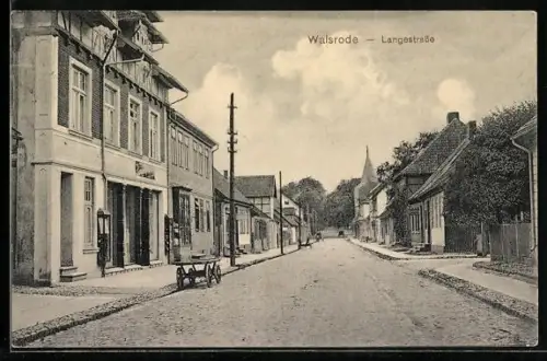 AK Walsrode, Langestrasse mit Geschäften