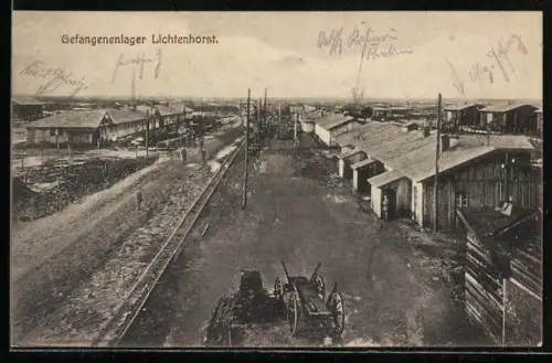 AK Lichtenhorst, Gefangenenlager, Teilansicht