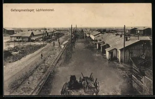 AK Lichtenhorst, Gefangenenlager aus der Vogelschau