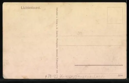 AK Lichtenhorst, Blick auf das Kriegsgefangenenlager