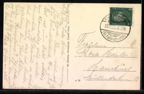 AK Gross-Häuslingen, Postagentur und Gasthaus Tiensch