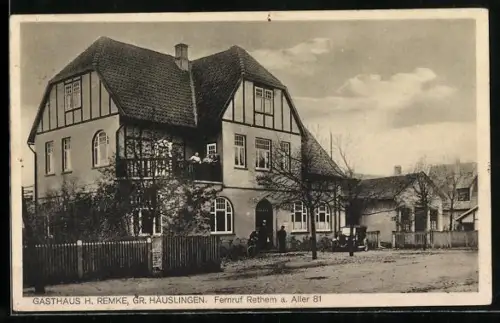 AK Gr. Häuslingen, Gasthof H. Remke