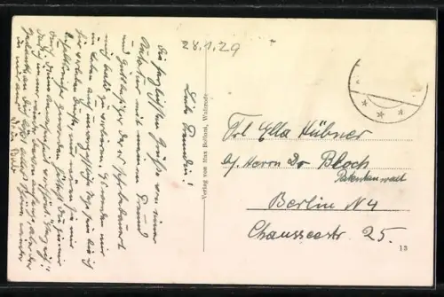 AK Hudemühlen, Gasthaus Cafe und Pensionshaus C. Schultze