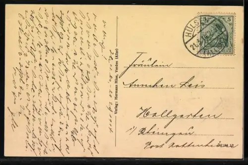 AK Hülsen, Haus J. C. Thies, Alleransicht