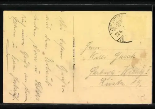 AK Kirchboitzen, Kaufhaus D. Heinemeyer, Kirche mit Kriegerdenkmal