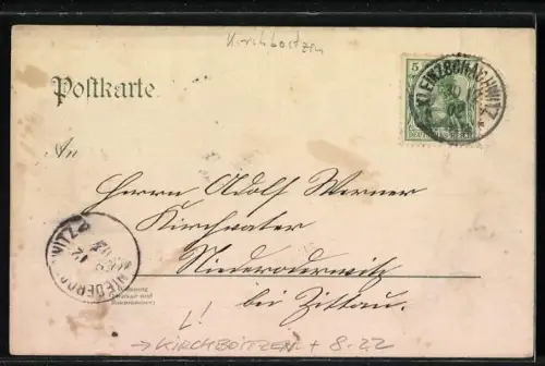 Lithographie Eine Imkerei in der Kirche Gellersen