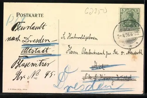 AK Hamburg-Flottbek, Haus in der Eichenstrasse 1