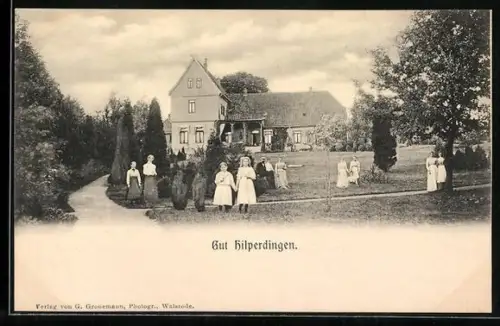 AK Walsrode, Gut Hilperdingen mit Anwohnern